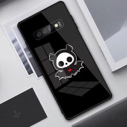 Skelanimals Luxury Mobile Cell Phone Case for Samung S23 S22 S21 Pro Ultra A13 A33 A53 NOTE 20 PC Glass Phone Cover Funda