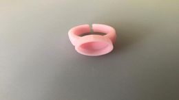 50pcslot pink Colour silicone tattoo ink ring cup pigment holder eyelash extension glue cup soft tattoo cup for pum3376036