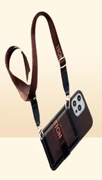 Beautiful Crossbody Card Wallet Designer Phone Cases for Samsung Galaxy S10 S20 S21 S22 NOTE 10 20 21 22 Plus Ultra Hangbag Brown 3338645