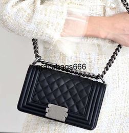 Mirror quality Designer Flap Bag 20.5CM Luxury Caviar Small Handbag C028