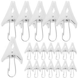 20 Pcs Drapery Hooks Plastic Curtain Clip Clamp Hanging Small Photo Clips Curtain Clip With Hook Hanging Clip Curtain Clamp