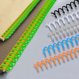 Spines 20PCS 30hole Notebook Binding Spiral Ring Book Plastic Single Wire Ring Coil Binding Supplies DIY Cut Out Spiral Binding Coil