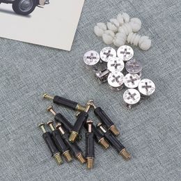 10 Sets Furniture Connectors Cam Fittings Pre-Inserted Nuts Dowels Furniture Screw-in Nut for Wood Furniture Cupboard Drawer