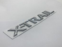 3D Car Rear Emblem Badge Chrome X Trail Letters Silver Sticker For Nissan XTrail Auto Styling8319607