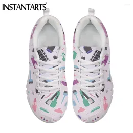 Casual Shoes INSTANTARTS Females Soft Lightweight Slip-on Walking Footwear Barber Shop Tools Brand Design Outdoor For Girls