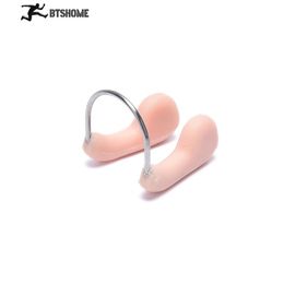 Durable No-Skid Soft Silicone Steel Wire Nose Clip for Swimming Diving Water Sports Nose Clip Skin Color Swimming Accessories