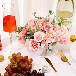 Vases Transparent Acrylic Vase Minimalist Flower Container Elegant Round For Wedding Party Centrepiece Dining