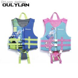 Life Vest Buoy Ouleylan 4-12 year old childrens swimming vest child safety life jacket baby swimming training kayaking beach water sports swimsuitQ240412