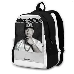 Backpack Fat Joe Backpacks For School Teenagers Girls Travel Bags Rap Music Hip Hop R O All Flows Reach Out Rugged Man Boom Bap