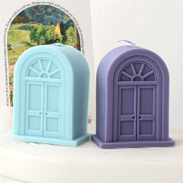 New Window candle silicone Mould European style Church Windows Scented Candle DIY Making Retro Doors Plaster Resin Home Crafts
