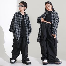 Kids Dance Costumes for Girls Boys T Shirt Pants Vest Suits Hip Hop Dance Costumes Jazz Ballroom Dancing Clothes Stage Outfits