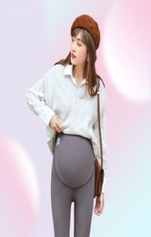 Maternity Bottoms Pregnancy Pants Clothes Leggings For Pregnant Women In Winter Abdominal Stretch With Plush8106961