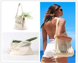Portable Storage Bag Reusable Grocery Bag Large Size Net Shopping Bags Shopper Tote Bags Cotton Mesh Bags Home Organization7020689