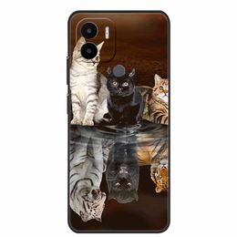 Soft Cover for Xiaomi Poco C51 Case Protective TPU Silicone Phone Cases On for Poco C51 C 51 Back Shell Cute Cat Painted PocoC51