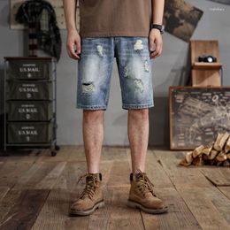 Men's Jeans 28-48large Size Shorts Ripped Denim Pants Loose Straight Retro Trend Casual Oversize Summer Pirate