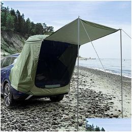 Tents And Shelters Outdoor Suv Mpv Car Tail Tent Mtifunction Roof Extension Sunshade Rain Protection Self-Driving Anti-Mosquito Drop D Dhdwd