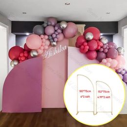 Party Decoration 6FT 4.99FT Metal Half Moon Arch Stand Duo Easy Assembly Wedding Garden Backdrop Balloon Frame Decor