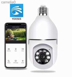 IP Cameras Yoosee/YCC365/Tuya/YiLot/v380/Carecam application 2MP 1080P E27 lamp head IP dome camera infrared night vision home safety CCTV baby monitorC240412