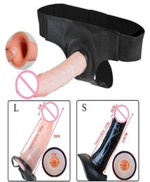 Massage Items Hollow Strap on Dildo Realistic SL Size Strap on Harness Suction Cup Dildo Penis Artificial Sex Toys for Women Men 3048283