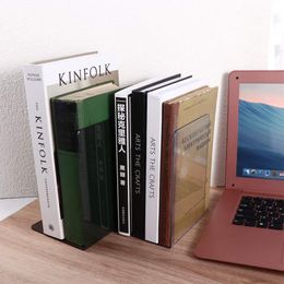 Acrylic Student Stationary Desk Storage Desktop Organiser Room Book Holder L Shape Book Stand Bookshelf Transparent Bookend