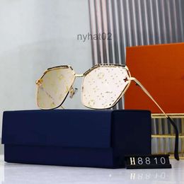 Designer Lvse Sunglasses Cycle Luxury Sunglass Mens Womans Driving Fashion Baseball Travel Beach Sports Golden Metal Polygons Square Polarise Sun Glasses