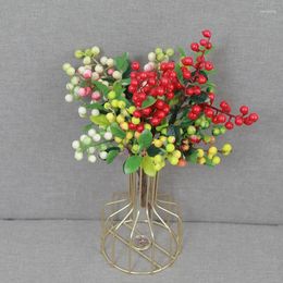 Decorative Flowers Foam Artificial Christmas Berries DIY Fake Home Table Party Wedding Flower Arrangement Accessories