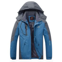 2023 Winter Thicken Fleece Jackets Mens Waterproof Hiking Skiing Coats Mountain Trekking Windbreaker Outwear Males Outdoor