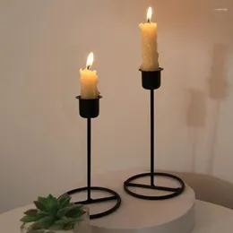 Candle Holders Wrought Iron Holder Metal Candlestick Party Background Decoration For Wedding Holiday Decor