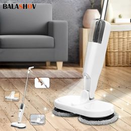 Wireless Electric Spin Mop Cleaner Automatic 2 in 1 Wet Dry Home Car Glass Ceiling Door Windows floor scrubber machine 240412