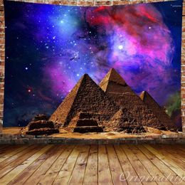 Tapestries Sacred Pyramid Tapestry Egypt Starry Sky Wall Hanging For Living Room Dorm Bedroom Home Decorations