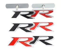 3D Metal RR Logo Emblem Badge Decals Front Back Trunk Car Stickers For Honda RR Civic Mugen Accord Crv City Hrv Car Styling2732291
