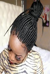 Good Quality Braided Wig Female Short Hair Bobhead Full Top Chemical Fiber Headgear Box Braid Dreadlock Wigs B10289108982