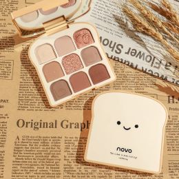 Shadow Novo Toast 9 Colors Matte Eyeshadow Palette Pearlescent Eye Plate Cute Makeup Palette Female Cosmetic Lasting Nature Beauty