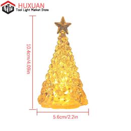 1PC Christmas Tree Colourful Changing LED Desk Table Night Lamp Light Mini Glowing Xmas Tree Gifts Party Table Decor