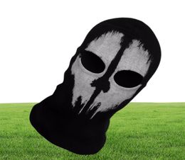 SzBlaZe Brand COD Ghosts Print Cotton Stocking Balaclava Mask Skullies Beanies For Halloween War Game Cosplay CS player Headgear Y8746312