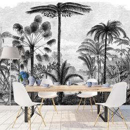 Wallpapers Custom Tropical Rain Forest Plant Banana Leaf 3d Wallpaper Mural Canvas Print Living Room Background Decor Po Wall Paper