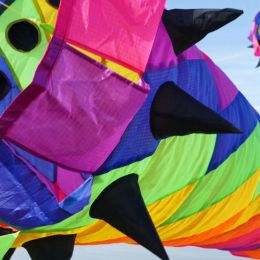 3D 3.5M Rainbow Soft Kite Rotating Tail Inflatable Hanger Professional Kites Durable and Tear Resistant Cometa Gigante