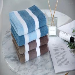 Towel T078A High Quality Brown White Blue Stripe Wedding Gift Cotton Home El Bath Face