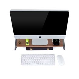 Modern Office Table for Laptop Wood Increased Computer Desk Multi-functional Monitor Stand Stable Load-bearing Office Table