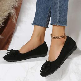 Casual Shoes Large Size Lightweight Soft Soled Bean 2024 Spring And Autumn Bow Comfortable Anti Slip Women's Single
