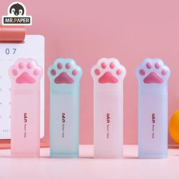 Mr. Paper Cat Paw Shape Cute Pencil Case Student Large Capacity Pencil Box Kawaii Stationery School Supplies 4 Style