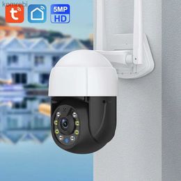 PTZ Cameras 5MP Tuya Intelligent PTZ IP Camera Outdoor 4X Digital Zoom AI Human Detection WiFi Monitoring Camera C240412