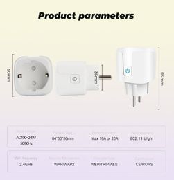 Power Energy Monitor 16A EU UK 10A US WiFi Smart Plug Socket Adapter SmartLife APP Voice Control Works With Alexa Google Home7316625