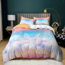 Bedding Sets Beautiful Colorful Blue Clouds SetQuilt Cover With Pillowcase Luxury Comforter Kids Girls Gifts Duvet