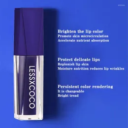 Lip Gloss Tint Stain Temperature Change Glaze Blue Rose Cosmetics Colour Changing Non-stick Cup Lips Makeup Waterproof