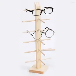Hooks Multi Layers Wood Sunglass Display Rack Shelf Eyeglasses Show Stand Jewellery Holder For Pairs Glasses Showcase Drop