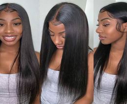 Body Wave Lace Frontal Wig Pre Plucked with Baby Hair Remy Brazilian 13x6 Straight Full Lace Human Hair Wigs1818899