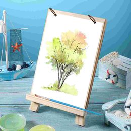 STOBOK Tabletop Display Artist Easel Stand, Craft Painting Easel Wood Display Easel Wooden Triangle Easel Apply for Canvases