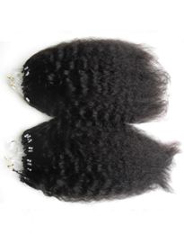 200g Coarse yaki Loop Micro Ring Hair 1gs 100gpack 100 Human Hair Kinky Straight Micro Bead Links Remy Hair Extensions 180397148848