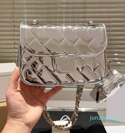 Classic Diamond Crossbody Messenger Shiny Patent Leather Women Luxury Bag Fashion Lattice Handbag